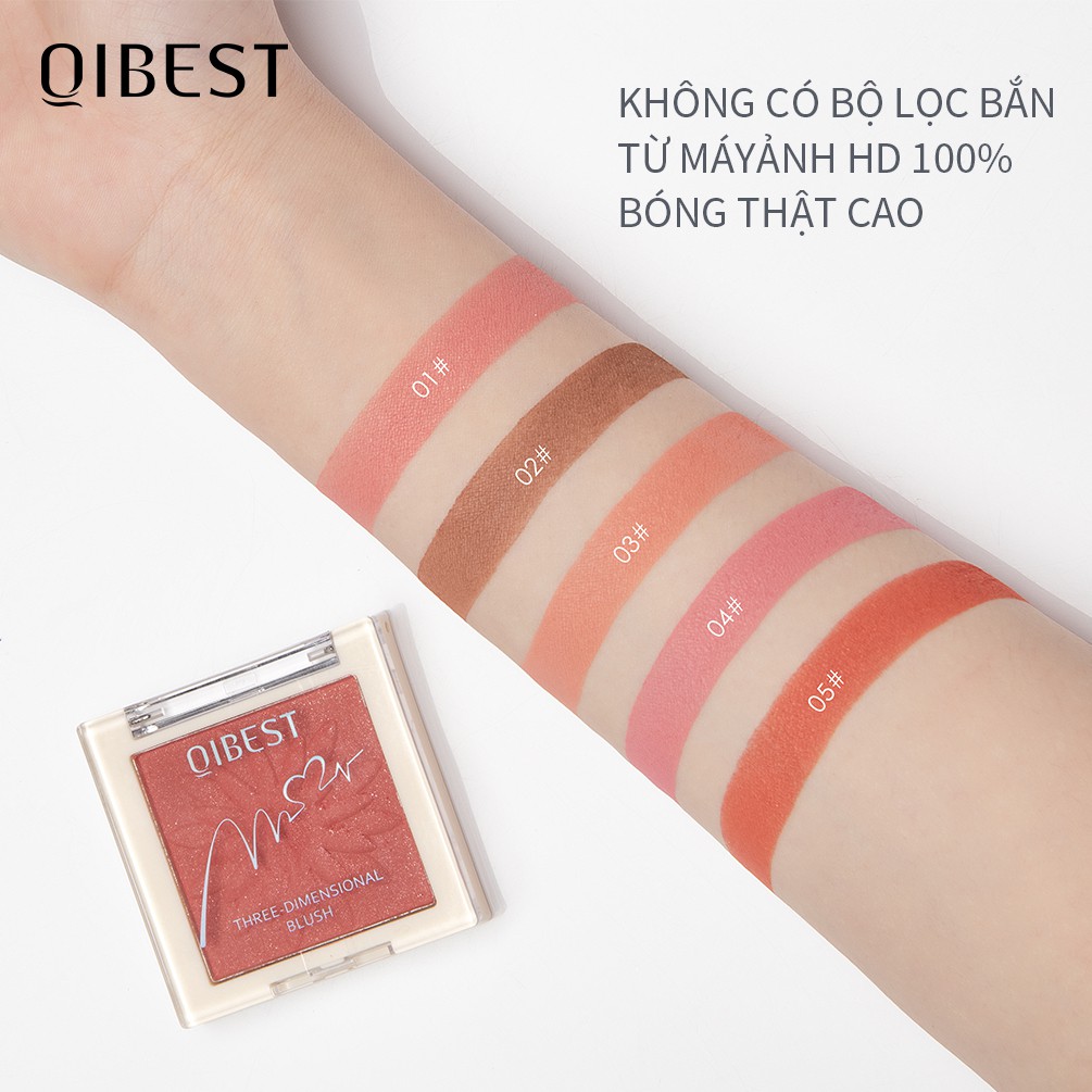 Phấn Má Hồng Kiêm Phấn Phủ Che Khuyết Điểm QIBEST 5 màu 45g Trang Điểm Tự Nhiên | BigBuy360 - bigbuy360.vn