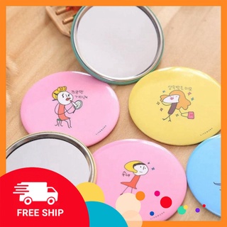 (sỉ=lẻ) Gương soi cầm tay mini Hàn Quốc nhét ví, túi xách tiện lợi GD