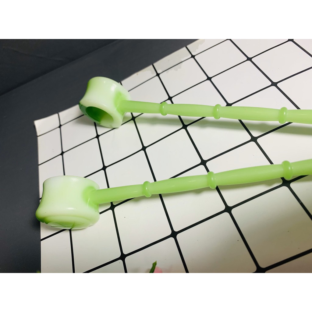 ( deal 10k ) Cây Đấm Gãy Lưng 2 Đầu Nhựa Bóng  Xanh 2 in 1