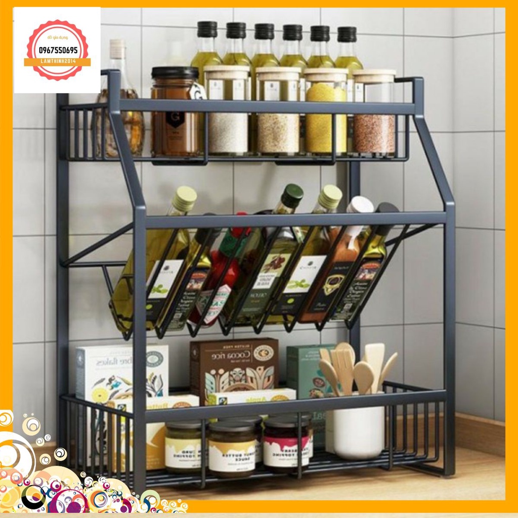Kệ gia vị , kệ gia vị đa năng có 1 ngăn chéo diện tích rộng rãi chắc chắn dùng trong nhà bếp giá siêu rẻ