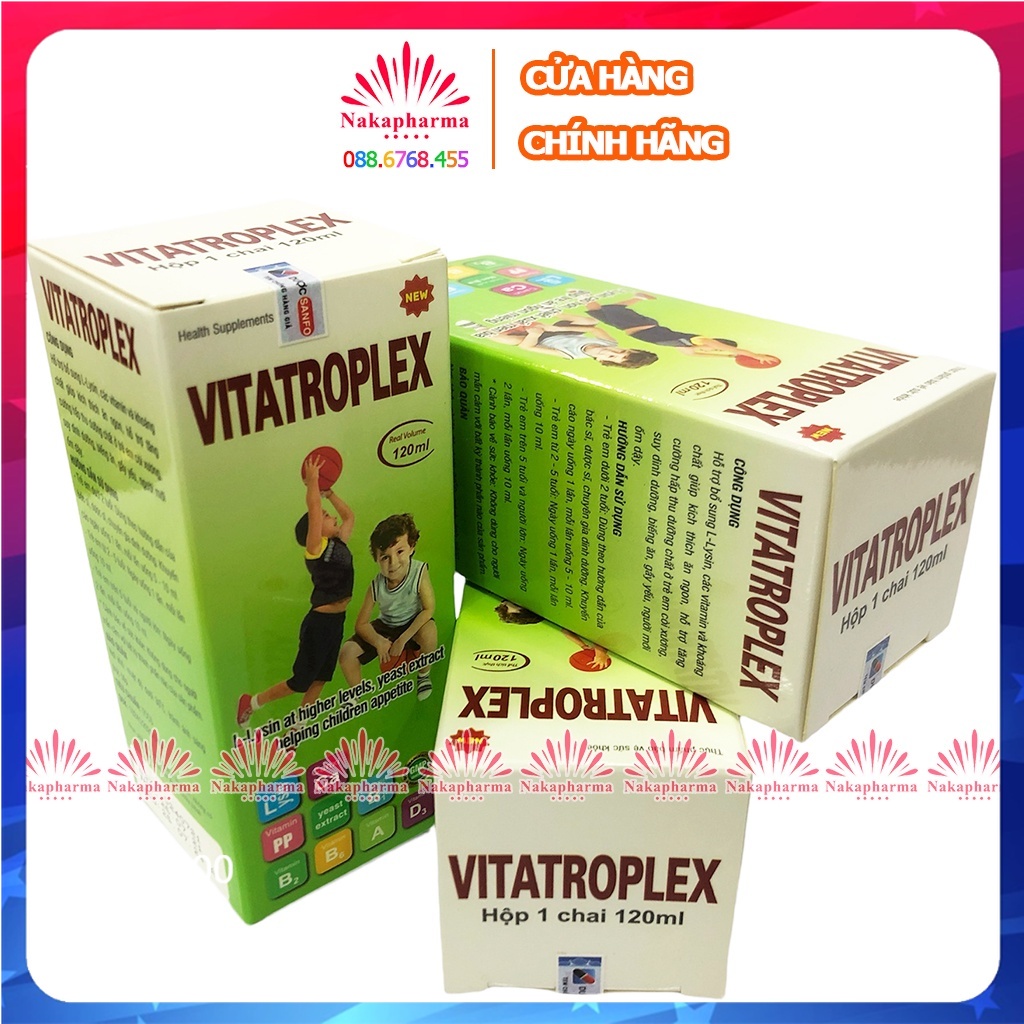 Siro ăn ngon Vitatroplex – Giúp bổ sung lysine, vitamin, ngừa còi xương, chậm lớn, biếng ăn, hấp thu kém - Vita Troplex