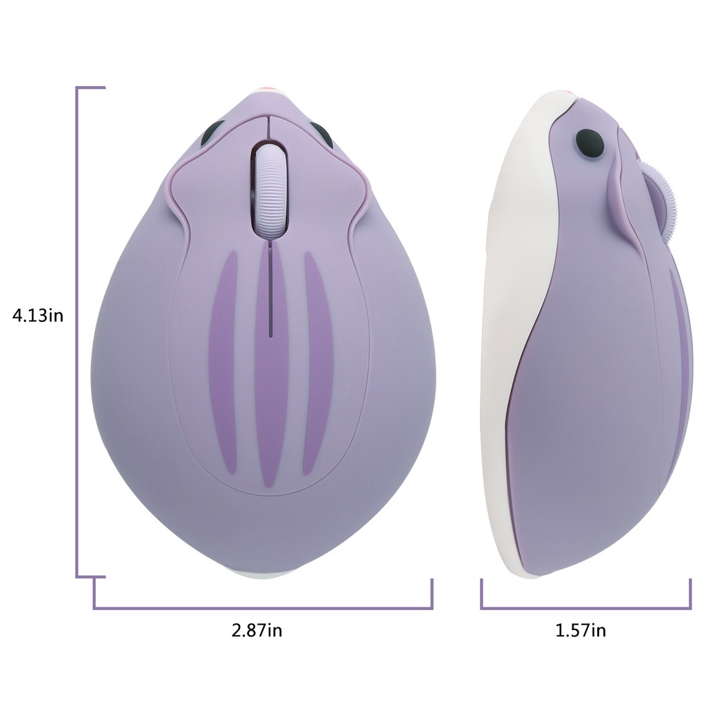 Chuột Quang Không Dây 2.4Ghz Kèm Đầu Nhận USB 1200dpi Hình Chuột Hamster 3D Dễ Thương
