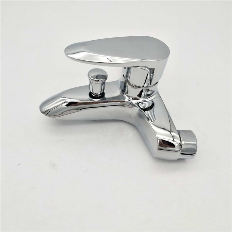 Bộ củ sen nóng lạnh đồng thau size To cần gạt gật gù kiểu dáng phi thuyền mạ Chrom và Niken sáng bóng - QM.CS08