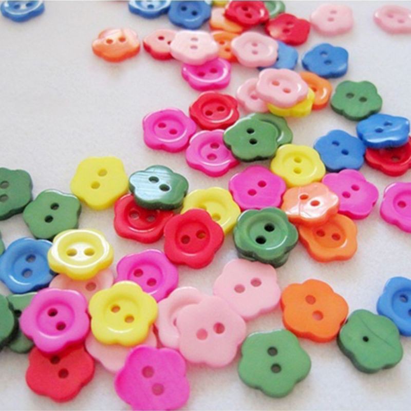 Set 100 nút áo hình hoa dễ thương