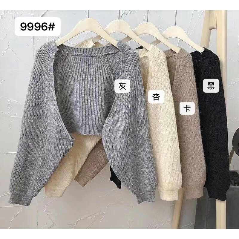 ✨BÁN SỈ✨CADIGAN DÁNG CROPTOP 4 màu tay bồng
