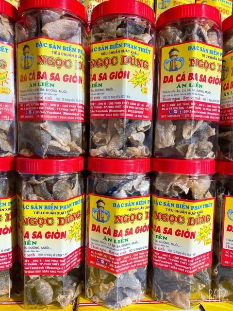 Da Cá BaSa Giòn ( ăn liền ) là món ăn ngon của Shop Đặc Sản Biển Phan Thiết NGỌC DŨNG; Hộp 200 gram. HSD 12 tháng