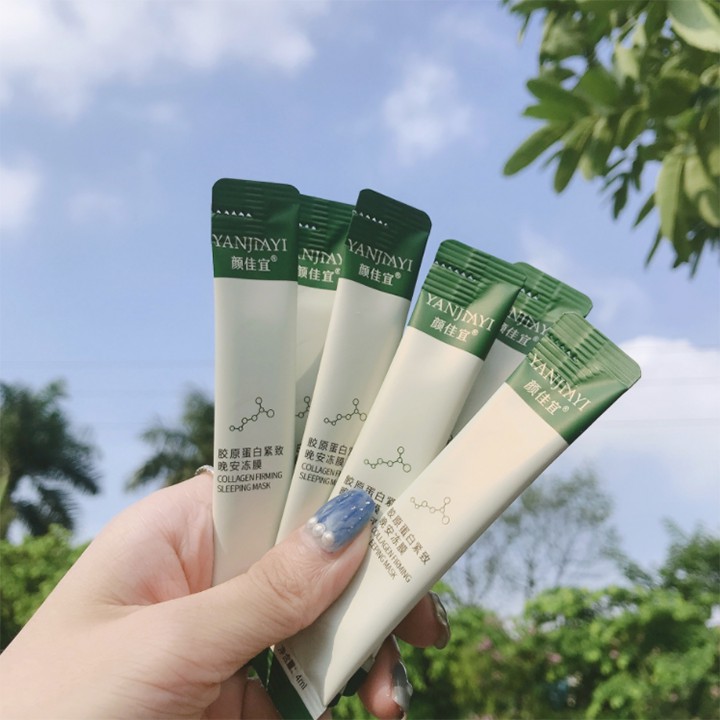 Mặt nạ ngủ thạch Collagen YANJIAYI giúp nâng cơ mặt bổ sung collagen cho da dưỡng ẩm tái tạo sâu bên trong