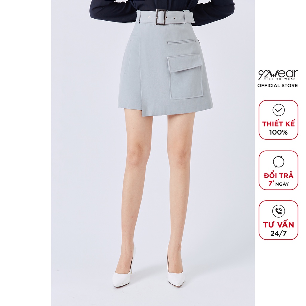 Chân váy ngắn 92WEAR thiết kế thanh lịch túi ốp trẻ trung JAA1206 | BigBuy360 - bigbuy360.vn