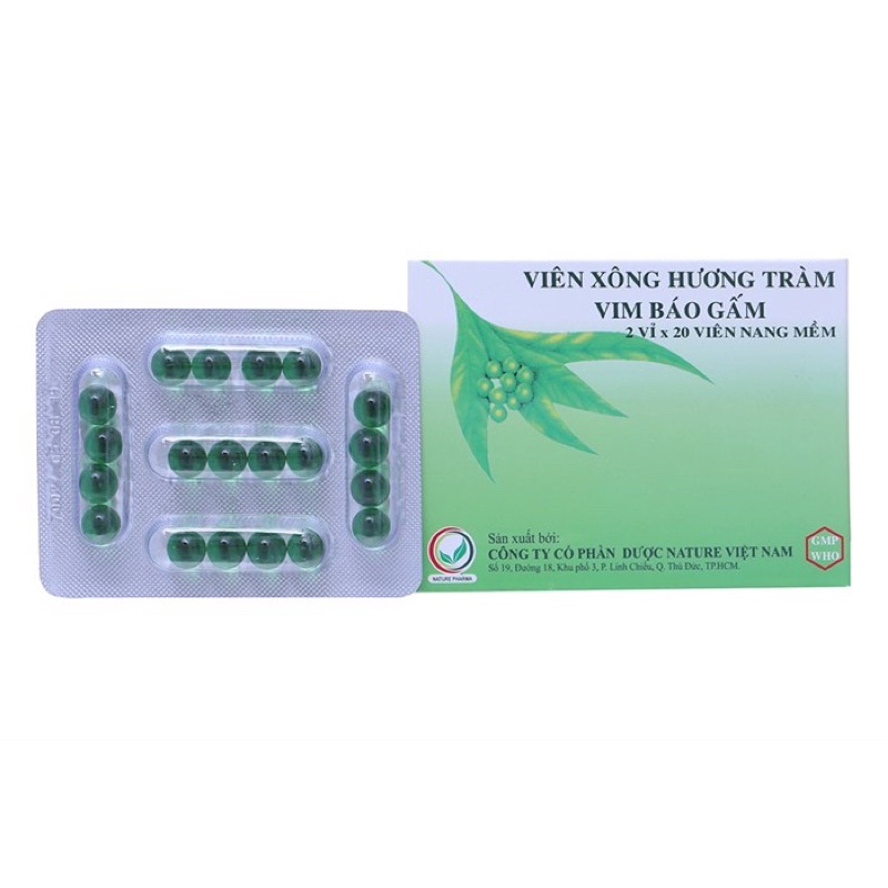 Viên xông hương tràm - Vim báo gấm xông hơi, giải cảm