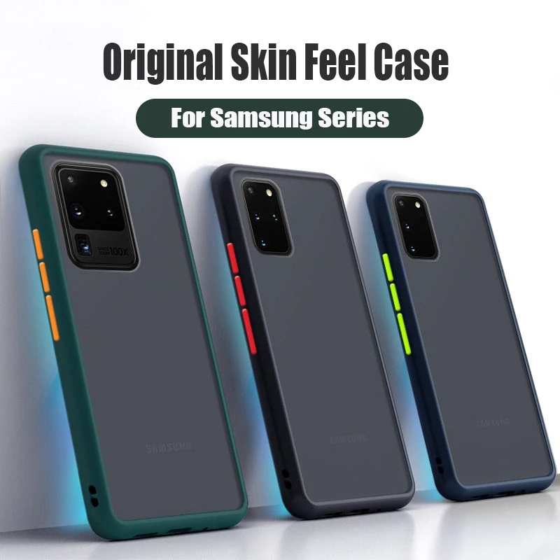 For Samsung Galaxy A01 A10S A20 A30 A50S A51 Smartphone Case Fashion Translucent TPU Silicone Shell Candy Color Matte Shockproof Cases