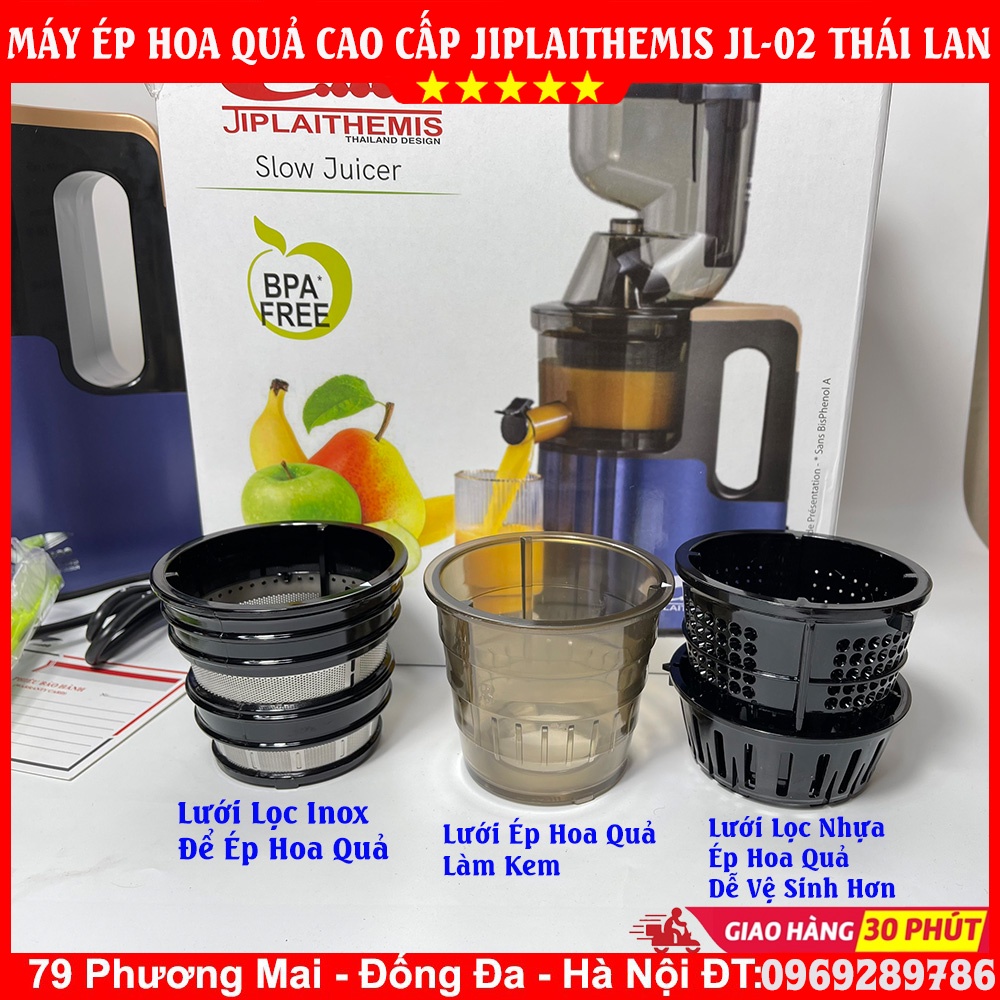 Máy Ép Hoa Quả Chậm JIPLAITHEMIS JL02 Thái Lan - Chính Hãng - Bảo Hành 12 Tháng