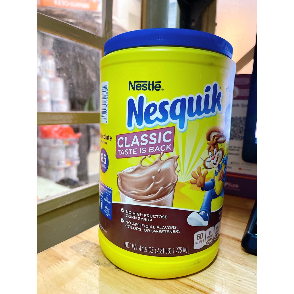 Bột cacao chocolate NESQUIK mỹ 1.275kg mẫu mới