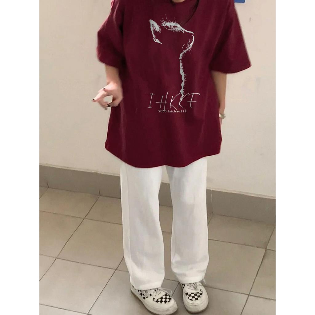 Áo Thun Cotton Tay Ngắn Dáng Rộng Cỡ Lớn Thời Trang Mùa Hè Cho Nam Và Nữ
