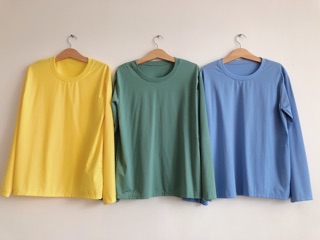 [Hình Thật] Áo Thun Trơn Tay Dài Basic Long Tea Unisex
