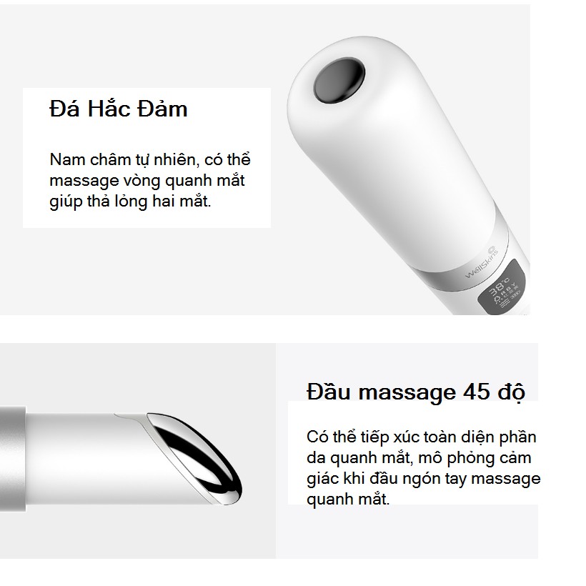 Máy massage mắt Xiaomi WellSkins MY300 - Máy massage mắt cầm tay đa chế độ