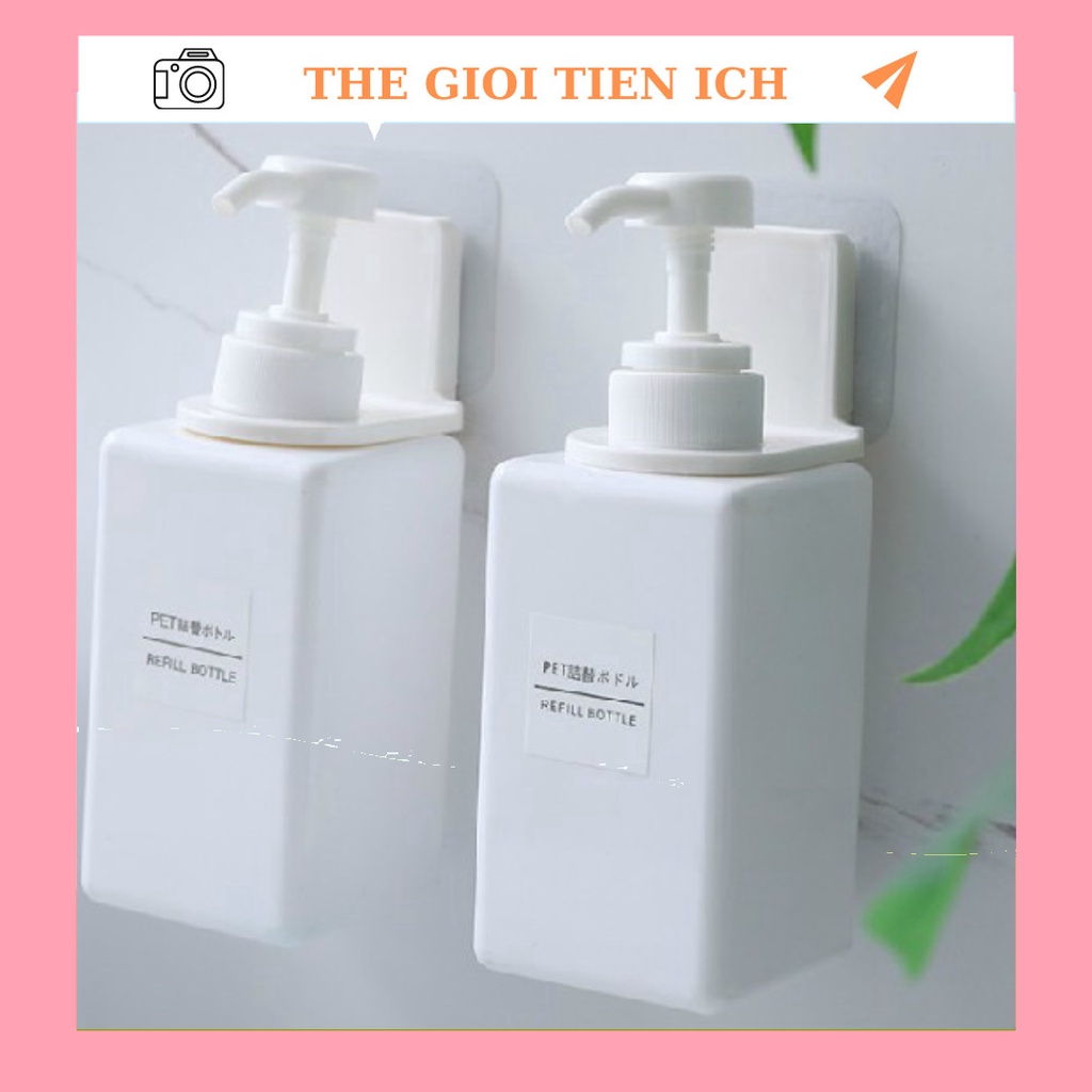 Giá móc treo chai nước rửa tay , dầu gội đầu sữa tắm dán tường siêu dính chịu lực 3kg T2 88100 THẾ GIỚI TIỆN