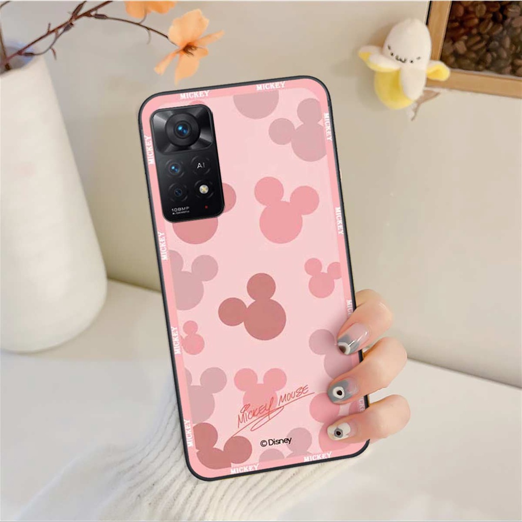Ốp lưng điện thoại Xiaomi Redmi Note 11 4G / Note 11S /Note 11 Pro 5G hình mic key min nie mouse thời trang, vỏ ốp rẻ