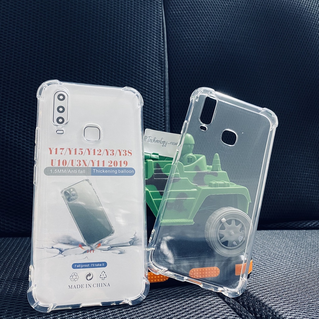 Ốp lưng chống sốc Vivo U10/ Y12/ Y15/ Y17/ Y3s loại dày cao cấp dẻo trong suốt bo 4 góc chống va đập