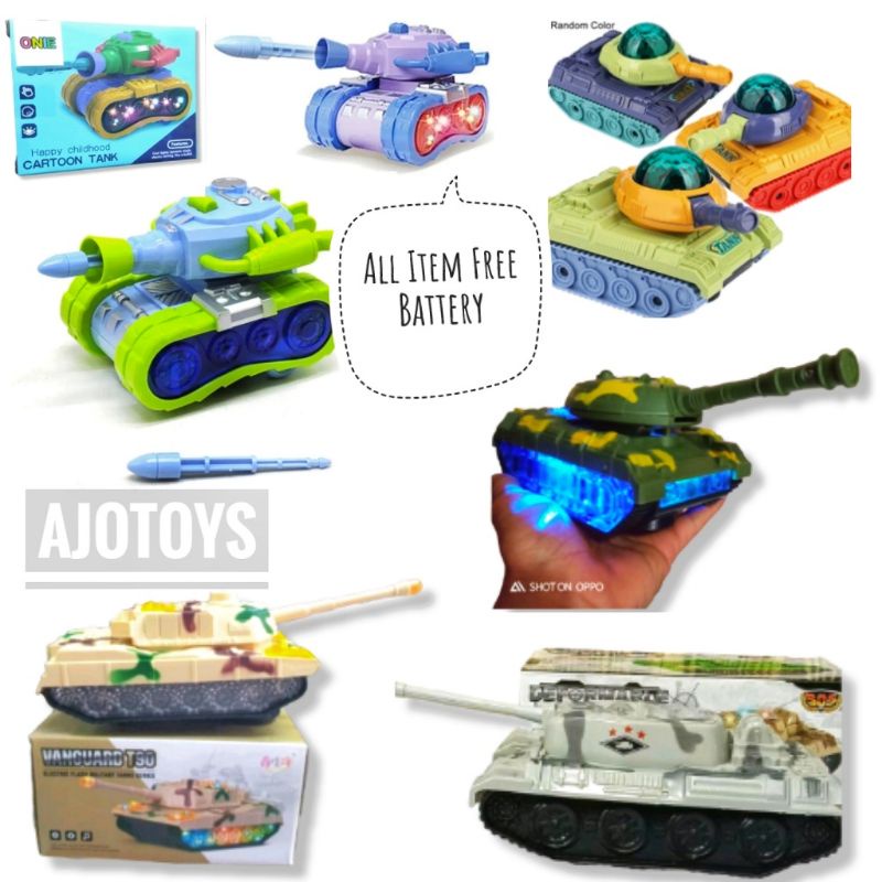Đồ Chơi Xe Tăng ANANDA TANK World War 2 Có Âm Thanh Bắn BUMP Và Đi Pin