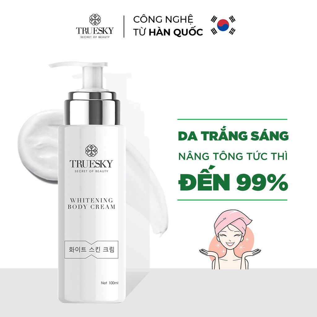 Kem ủ trắng toàn thân Truesky giúp làm trắng da body cấp tốc 100ml - Whitening Body Cream