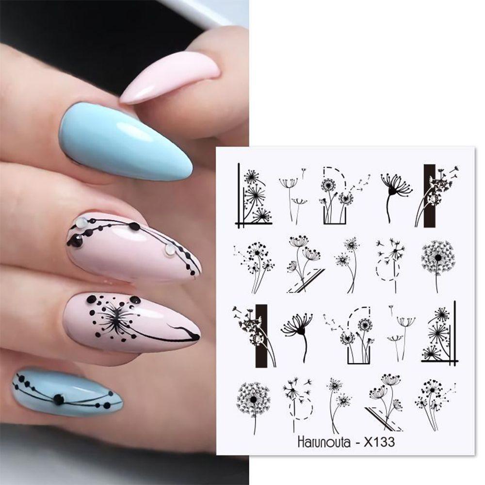 Miếng Dán Trang Trí Móng Tay Tự Dính Họa Tiết Lò Xo Đơn Giản DIY