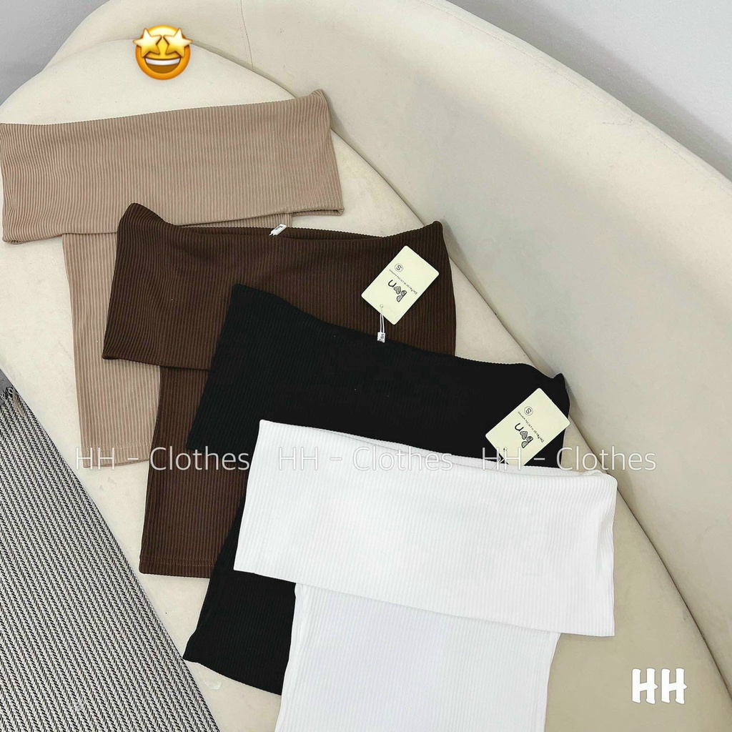 Áo kiểu trễ vai bản không tay cực xinh , chất thun gân dày dặn