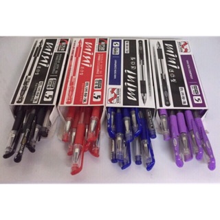 Bút mini gel xanh, đỏ, tím, đen.