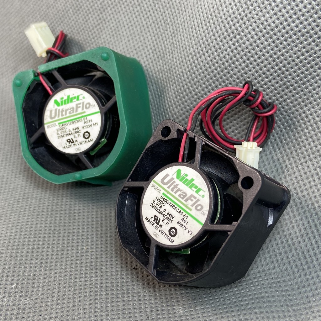 QUẠT 4 cm NIDEC ULTRAFLO, 12V 0.07A / 0.12A. Gió êm. U40G12BS3A5-51 / U40G13BS4AA5-06