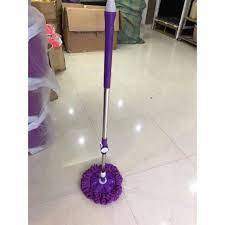 Cây lau nhà - Cây lau nhà 360 inox mâm nhựa kèm 1 bông lau