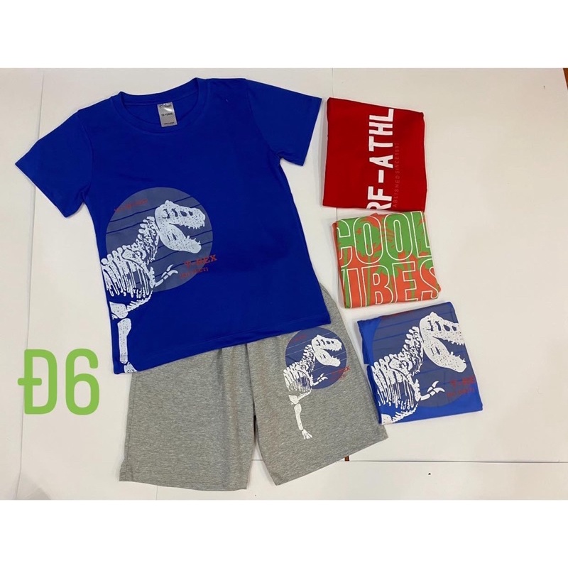 Bộ cotton bé trai ngắn tay hàng Primark size đại 25-65kg