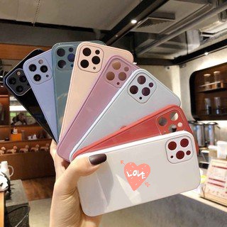 Ốp Kính Viền Vuông 💖 𝘍𝘳𝘦𝘦𝘴𝘩𝘪𝘱 💖 Ốp Lưng Iphone Chống Bẩn Độ Iphone 12 Dành Cho Iphone 6 Đến 12 Pro Max