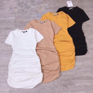 Đầm body nhún sườn