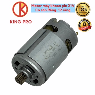 Motor thay thế máy khoan pin dc rs550 21v 19000rpm, motor 550 12 răng 21v - động cơ máy khoan pin