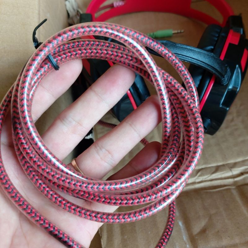 Headphone gaming dây dù bọc nhựa xịn mới 100%