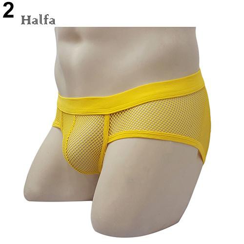 Quần lót boxer phối lưới xuyên thấu gợi cảm cho nam