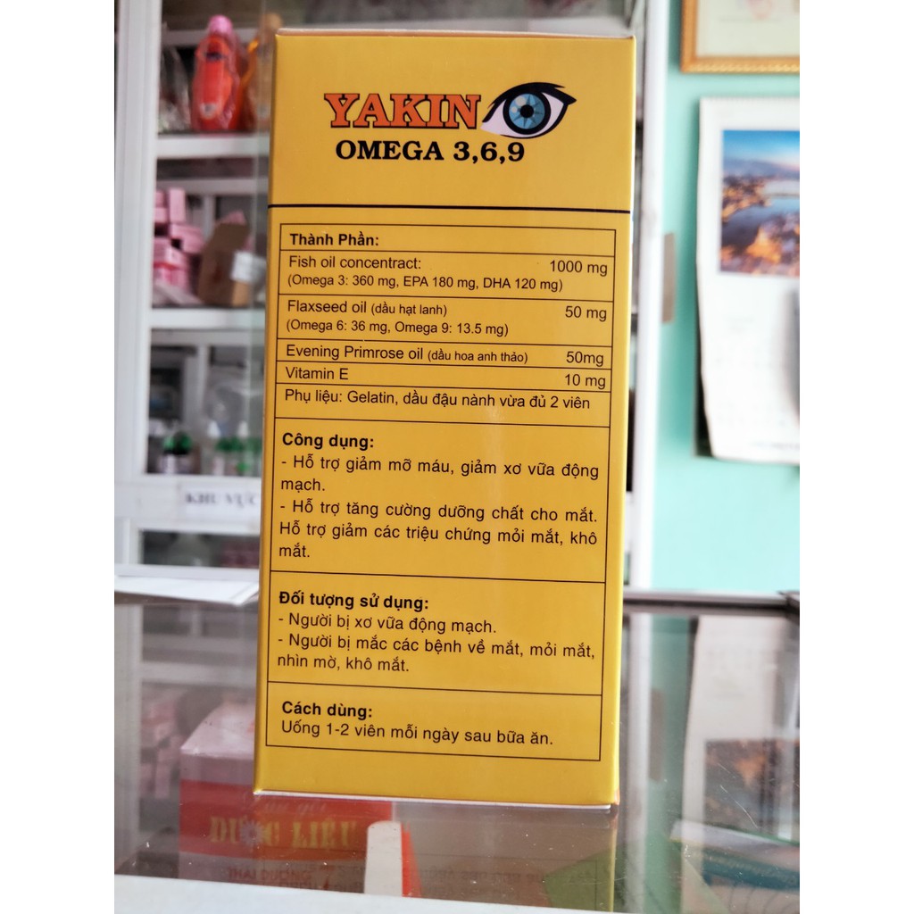 OMEGA 3,6,9 sáng mắt, đẹp da, tốt cho tim mạch, huyết áp và mỡ máu. lọ 60 viên