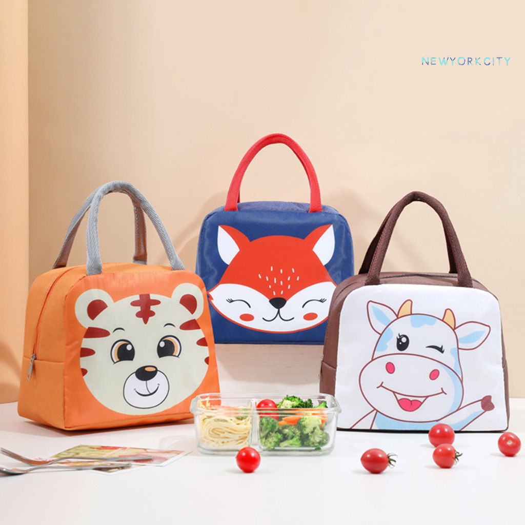 Túi Đựng Cơm Trưa Bằng Vải Oxford Chống Rò Rỉ Có Thể Tái Sử Dụng