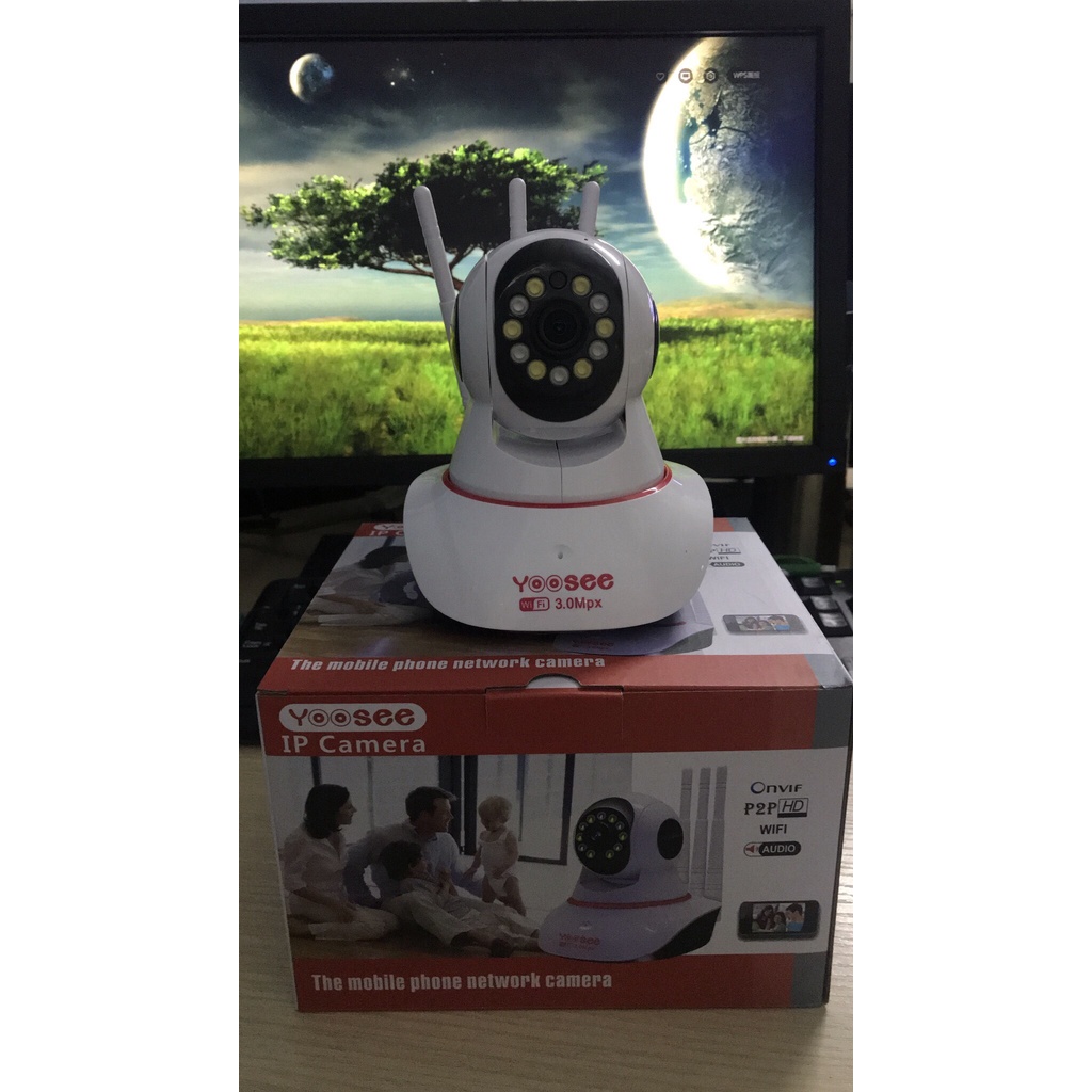 Camera IP WIFI trong nhà YooSee 3.0MP Có cổng Lan, đàm thoại 2 chiều, hỗ trợ thẻ nhớ 128Gb