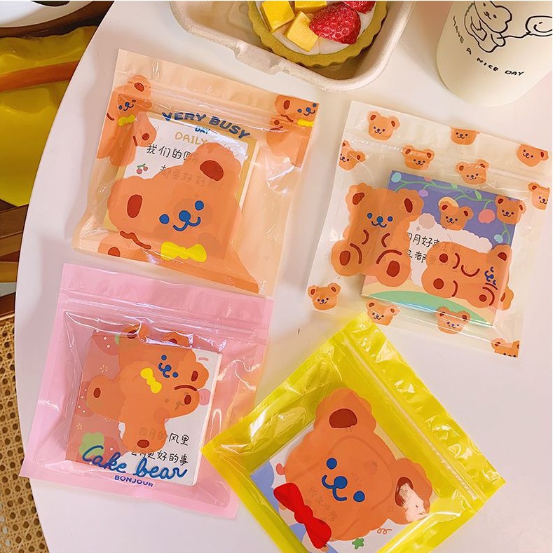 Túi zip cute hình gấu đơn giản Hàn Quốc sản tạo dẽ thương dành cho cô gái Cute Shop | BigBuy360 - bigbuy360.vn