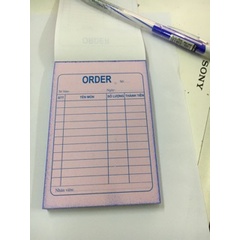 Sổ order 3 liên cacbon dày - 100 tờ/ quyển - văn phòng phẩm HOKAMI STORE