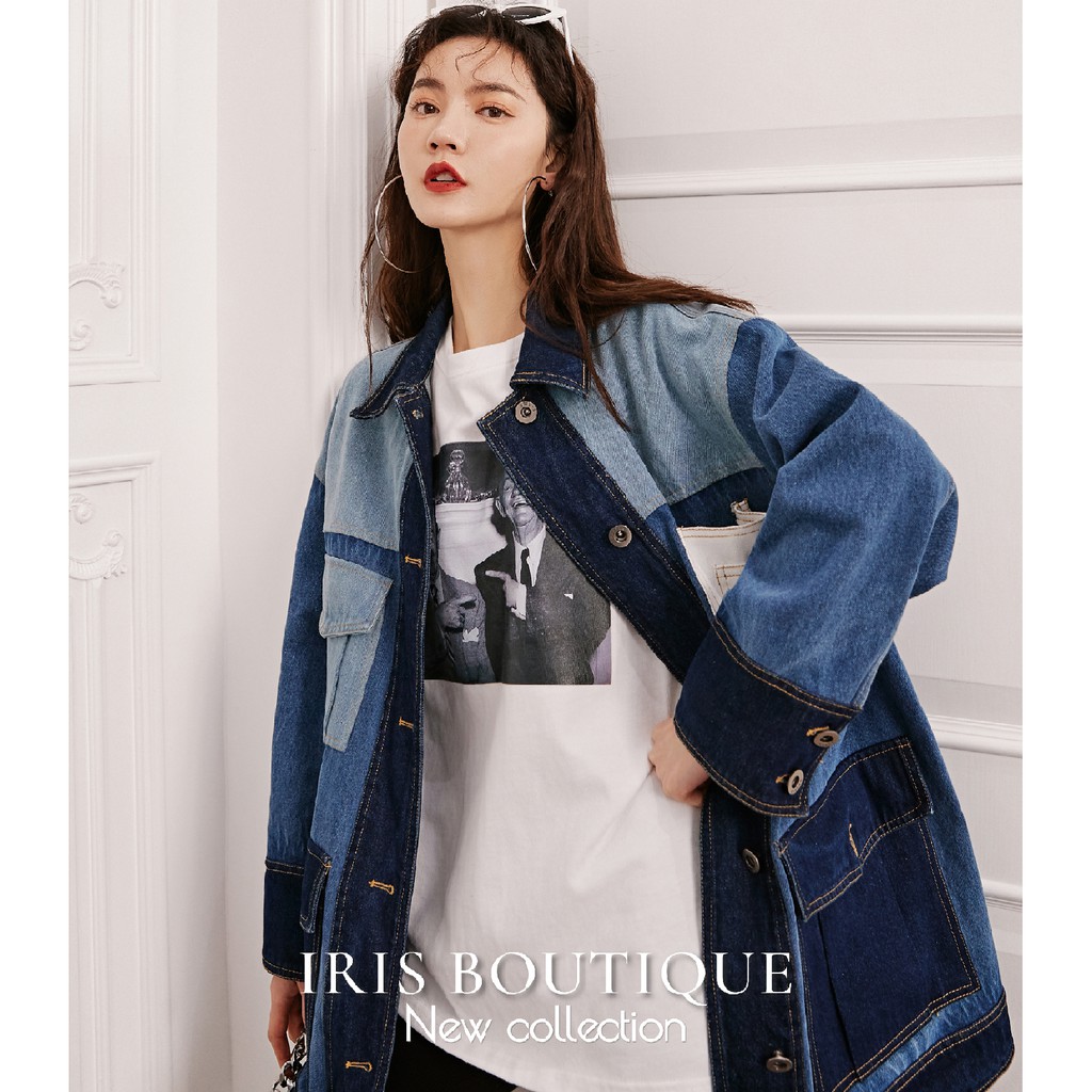 Iris Boutique Blue combo Áo blazer nắp túi Thailand | BigBuy360 - bigbuy360.vn