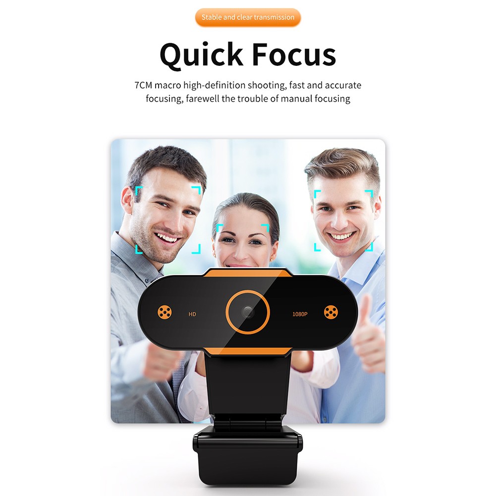 Webcam tích hợp micro có độ phân giải 480p / 720p / 1080p tùy chọn chất lượng cao