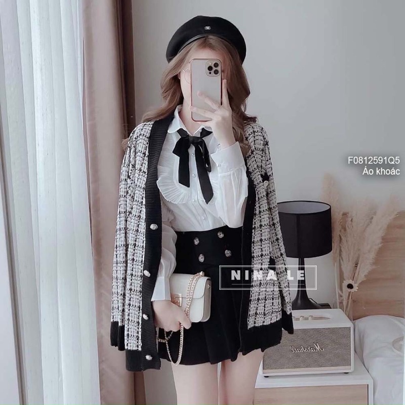 Áo khoác len gạo tay dài hàng QC!