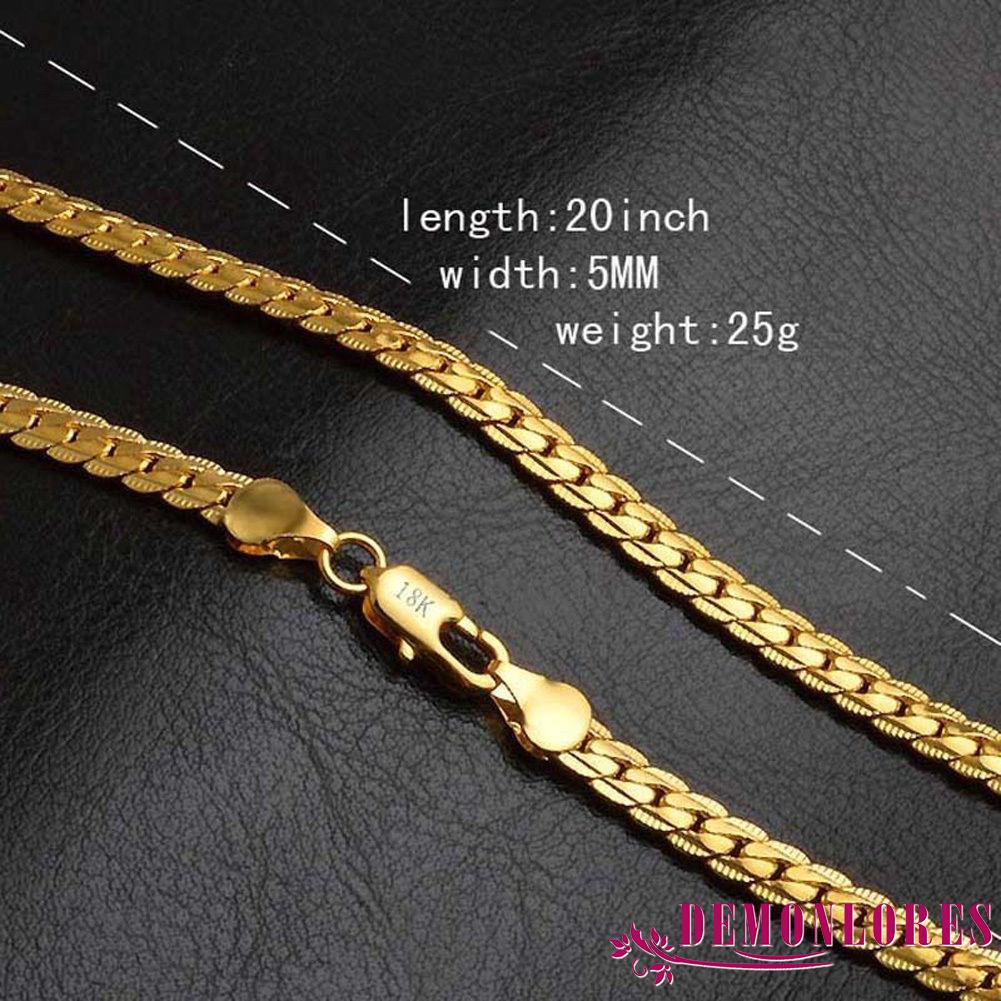 Dây chuyền dạng rắn mạ vàng 18K thời trang cho nam / nữ