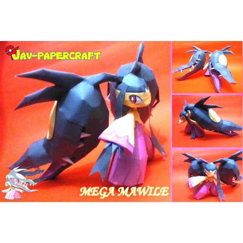 Mô Hình Nhân Vật Pokemon Mega Mawile Papercraft