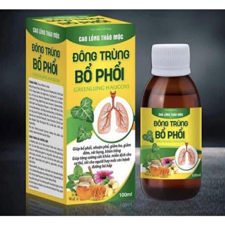 Đông Trùng Bổ Phổi _ giảm ho đờm ,rát họng khàn tiếng ,tăng cường hệ miễn dịch cho cơ thể (100ml)