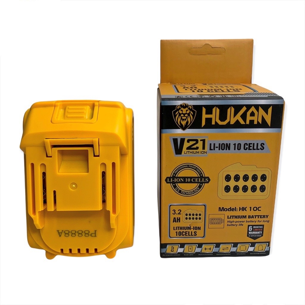 Pin máy siết máy khoan HUKAN 10cell 21V dung lượng cao phù hợp cho dòng máy khoan X1 X6 X7 X8 X9 AG-PR99 cưa máy