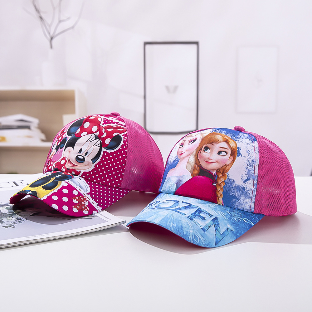 Mũ mùa hè hình mickey công chúa tuyết cho trẻ em
