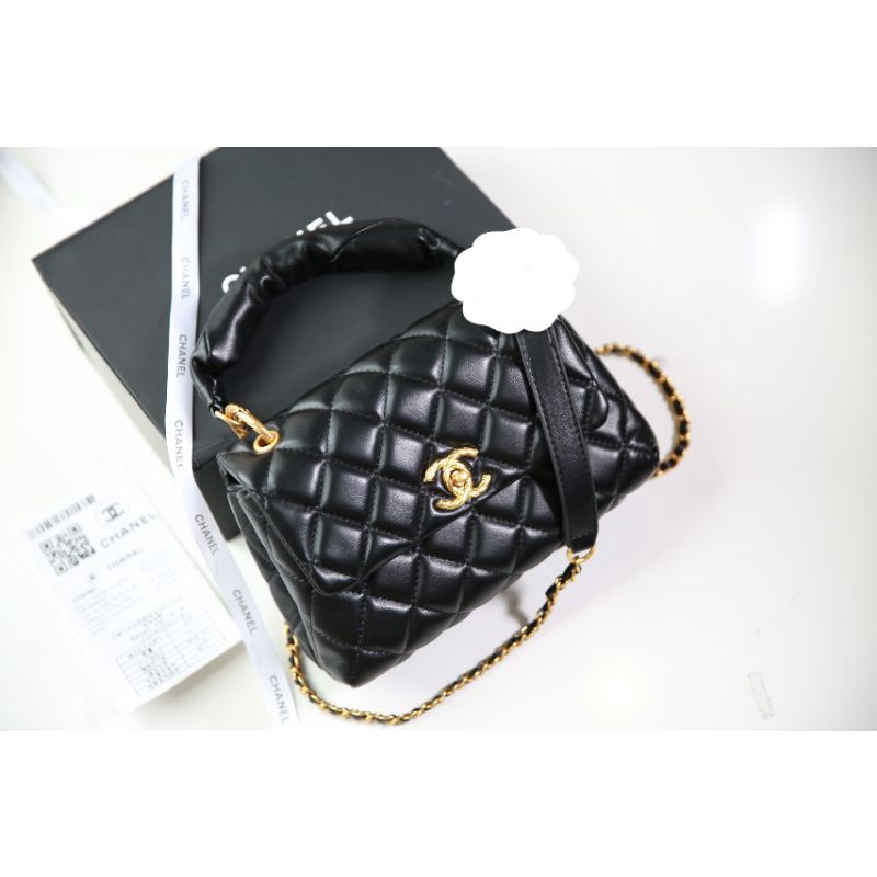 Túi xách nữ C.N Coco sz22cm da thật đen da lì fullbox bill cực đẹp