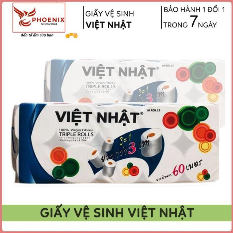 Giấy Vệ Sinh Việt Nhật 3 Lớp Không Lõi, Siêu Mềm Mịn, Bịch 10 Cuộn